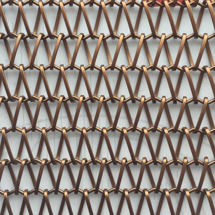 XY-A1215B Paint copper color link weave for room divider (1)