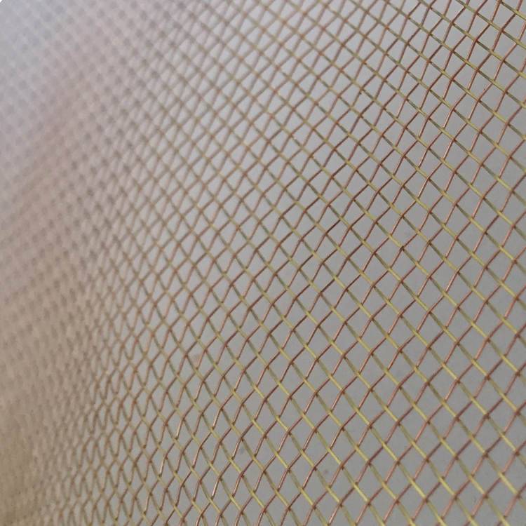High reputation Glass Facades - XY-R-2420 Brass and Copper Woven Mesh – Shuolong detail pictures