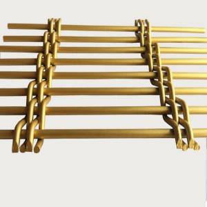XY-7543P fluorine-carbon spra to paint gold color Metal Mesh Divider