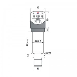 ဖိအား transducer လုပ်ဆောင်ချက်ပါရှိသော WP401B Pressure Switch