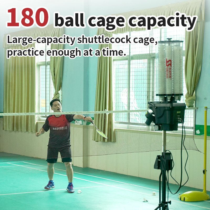Machine De Service De Badminton, Entraîneur De Badminton Automatique avec  Support, Capacité De 30 Balles (ne Contient Pas)/Service À Point