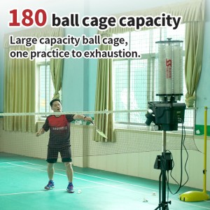 B2100A Raketle Badminton Eğitim Ekipmanı Uygulaması ve Uzaktan Kumandalı Model