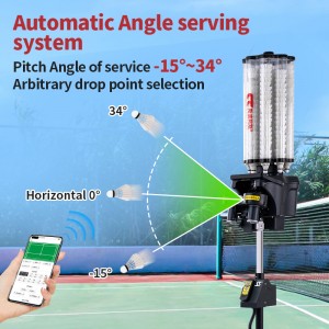 B2100A Shuttlecock Badminton Training Equipment App and Remote Model