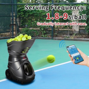 Siboasi New Top Model S4015A Tennis Shooting Machine With Both App and Remote Control