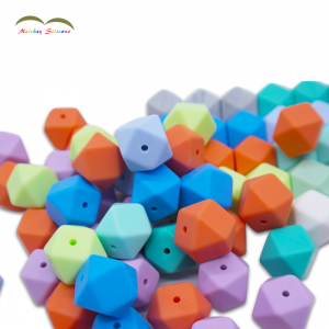 18 Years Factory Homemade Baby Food - Special Price for Bulk Large Hexagon Baby Chomp Chew Bpa Free Food Grade Soft Loose Silicone Teething Beads For Jewelry Making – Melikey