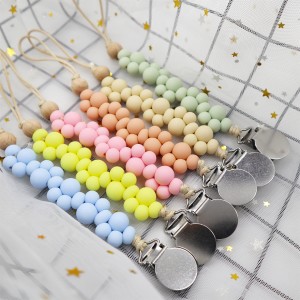 Pacifier Clip teething Silicone Beads Colorful | Melikey