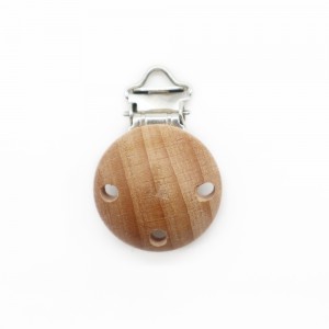 Wooden Pacifier Clip Baby Teething Custom Design Natural l Melikey
