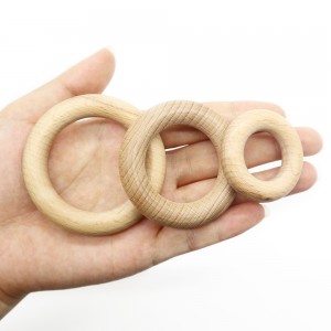 Wood Ring Baby Teething Natural Chewable Factory l Melikey