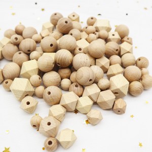 Wooden Beads Lose Natural Natural Yakatemwa l Melikey