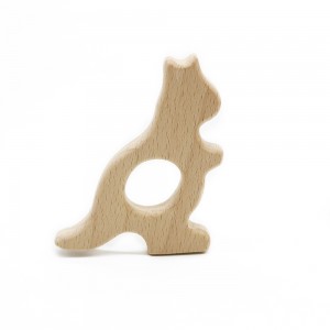 Wooden Teether For Baby Animal Beech Wood Natural l Melikey
