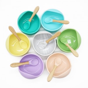 Factory Customized China Spoon Set BPA Free Food Grade Silicone Bowl