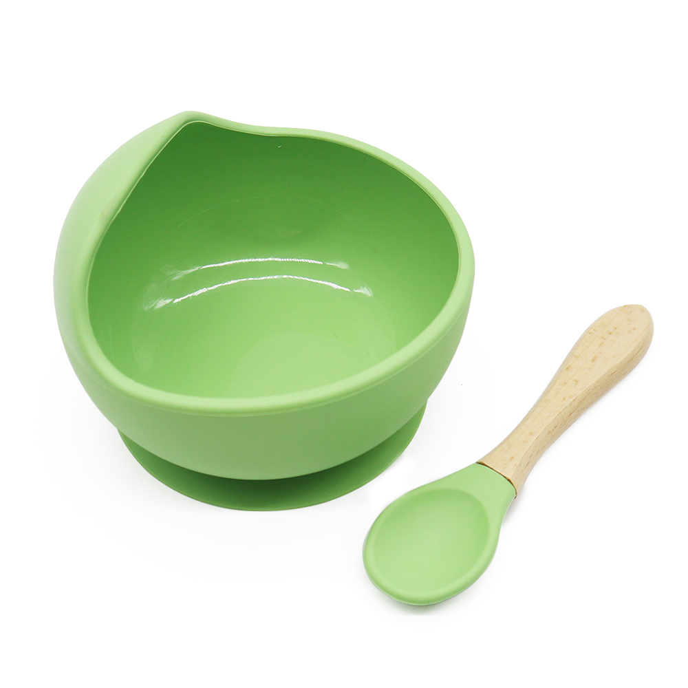 Wholesale Baby BPA Free Silicone Suction bowl with Spoon Manufacturer and  Supplier