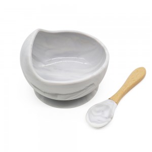 High Quality China New Soft Silicone Baby Bowl and Spoon Set