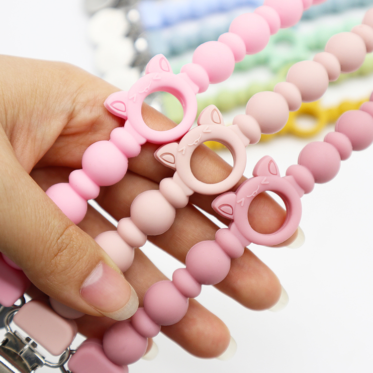 Baby Silicone Pacifier Clips Chain DIY Beads Mini Cartoon Animal Beads  Chewable Teething Beads for Nipple Holder BPA - China Silicone Beads and  Beads for Jewelry Making price