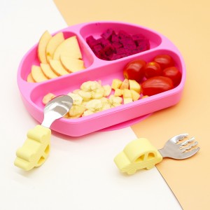 Silicone Baby Plate Tableware Set Kartun l Melikey