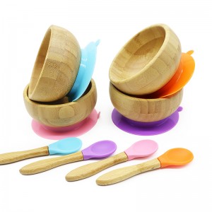 Bamboo Baby Bowls Tableware Lag luam wholesale l Melikey