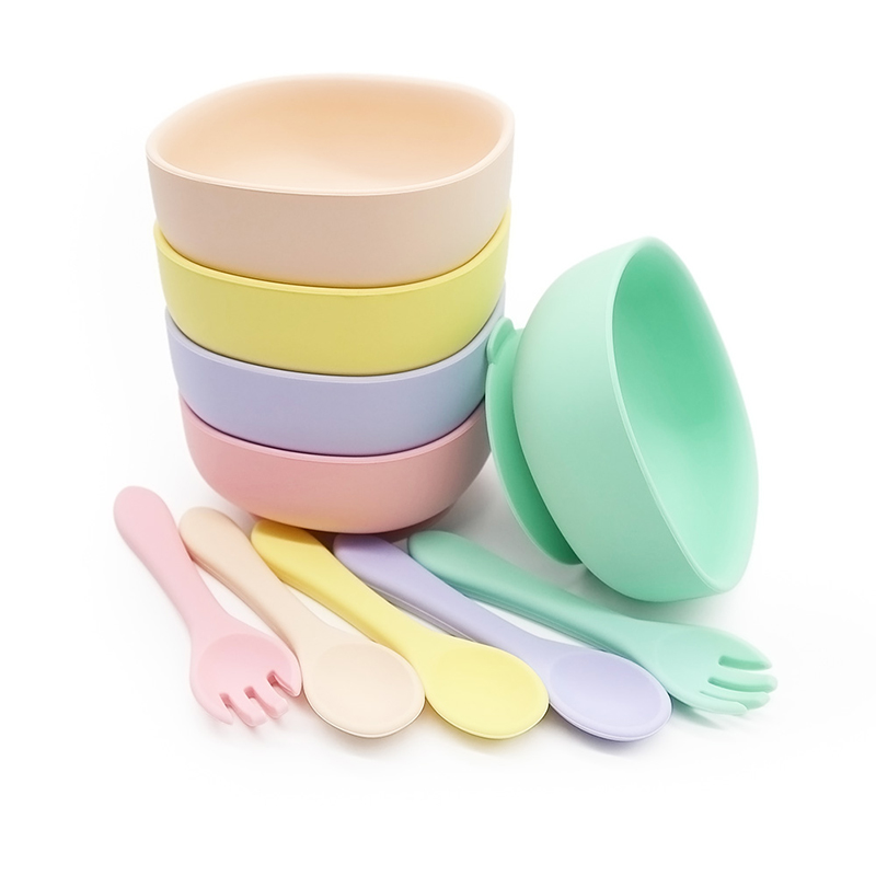 Baby Bowls With Suction - Heat-resistant 2 Piece Silicone Set With