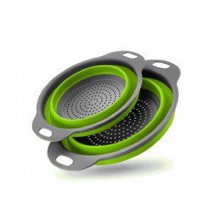 Storage Baskets Kitchen Strainer Collapsible Silicone |Melikey