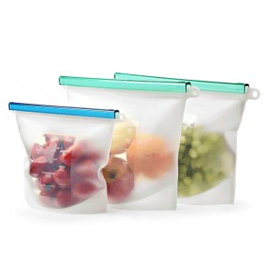 सिलिकन खाद्य भण्डारण थैला Reusable Ziplock बैग |  Melikey