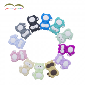Free sample for Baby Bib Clothes - Renewable Design for Baby Bpa Free Teether Teething Loose Soft Custom Raccoon Silicone Beads – Melikey