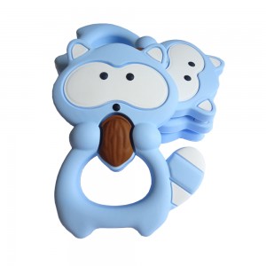 Manufacturing Companies for New Design Food Grade Bpa Free Baby Silicone Corner Teether For Baby Bibs