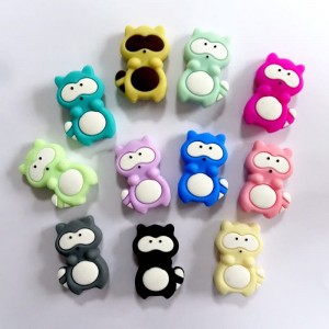 Wholesale OEM Cube 12mm Silicone Alphabet Letter Teething Beads
