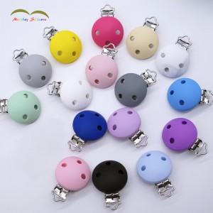 Discount wholesale Large Wooden Beads - Silicone Clip with Stainless Steel clip | Melikey – Melikey