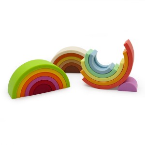 Rainbow Stacking Toy Silikoon Factory l Melikey
