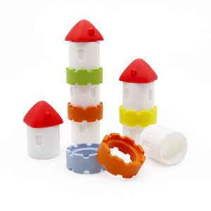 Brinquedo de empilhamento de silicone para fornecedor de bebês l Melikey