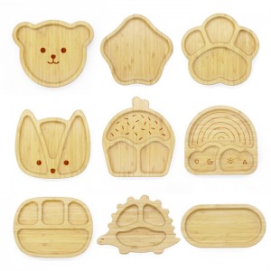 Bamboo Suction Plates Personalized l Melikey