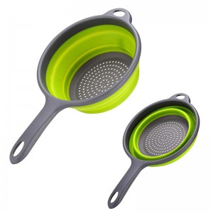 Wholesale Teethers –  Handheld Colander Silicone Strainer Kitchen Collapsible | Melikey – Melikey