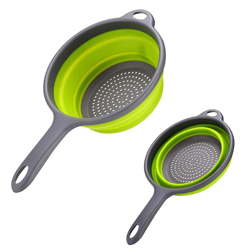 Handheld Colander Silicone Strainer Kitchen Collapsible | Melikey Featured Image