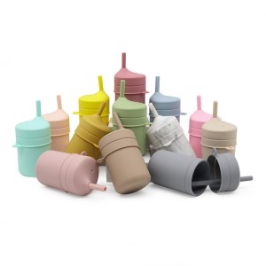 factory Outlets for China New Leakproof Baby Drinking Training Silicone Baby Kids Straw Sippy Cup