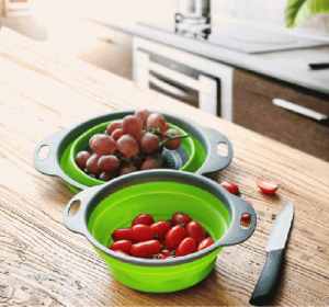 Storage Baskets Kitchen Strainer Collapsible Silicone | Melikey