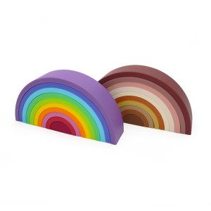 Rainbow Stacking žaislas silikono gamykla l Melikey