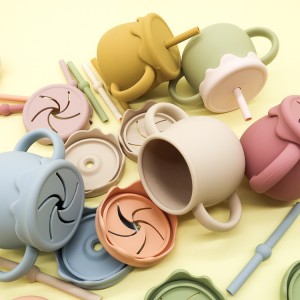 Silicone Cup With Straw Baby Wholesale l Melikey