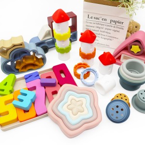 Silikonska igrača za zlaganje za dojenčke Dobavitelj l Melikey