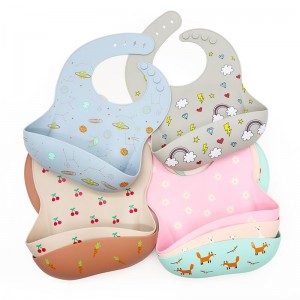 PriceList for Kids Table Ware Manufacturer - Factory Promotional China Silicone Soft Adjustable Snap Baby Bibs – Melikey