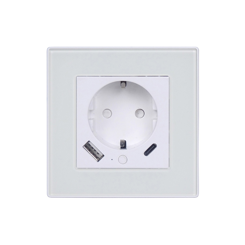 China Cheap price Smart Power Plug - Tuya WiFi Smart in wall socket with 2 USB Ports, Type A + Type C, 10A or 16A EU plug – SIMATOP