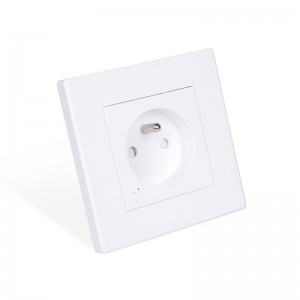 China Factory for Zigbee Smart Wall Socket Glass Panel Outlet Power Monitor Extremely Soft Touch Plug