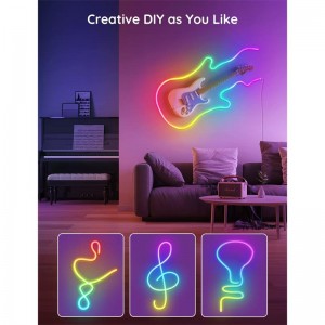 RGBIC NEON Rope Light Music Sync, LED Color Changing Strip Lights works with Amazon Alexa/Google home