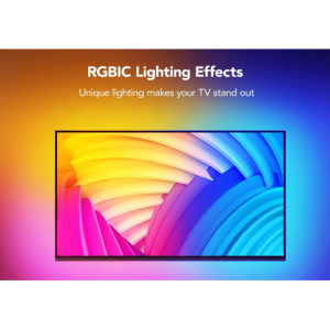 Smart TV LED Backlight, RGBIC TV Backlight , Bluetooth and Wi-Fi Control, Works with Alexa & Google Assistant
