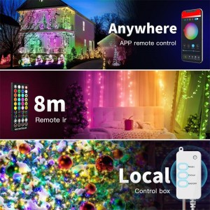 Smart WiFi Fairy Lights – Christmas String Lights Work with Alexa Google Home Voice App Control RGB Color Changing
