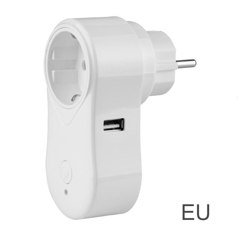 EU WiFi smart home plug with USB ports no hub required, works with Alexa, Google Assistant for voice control