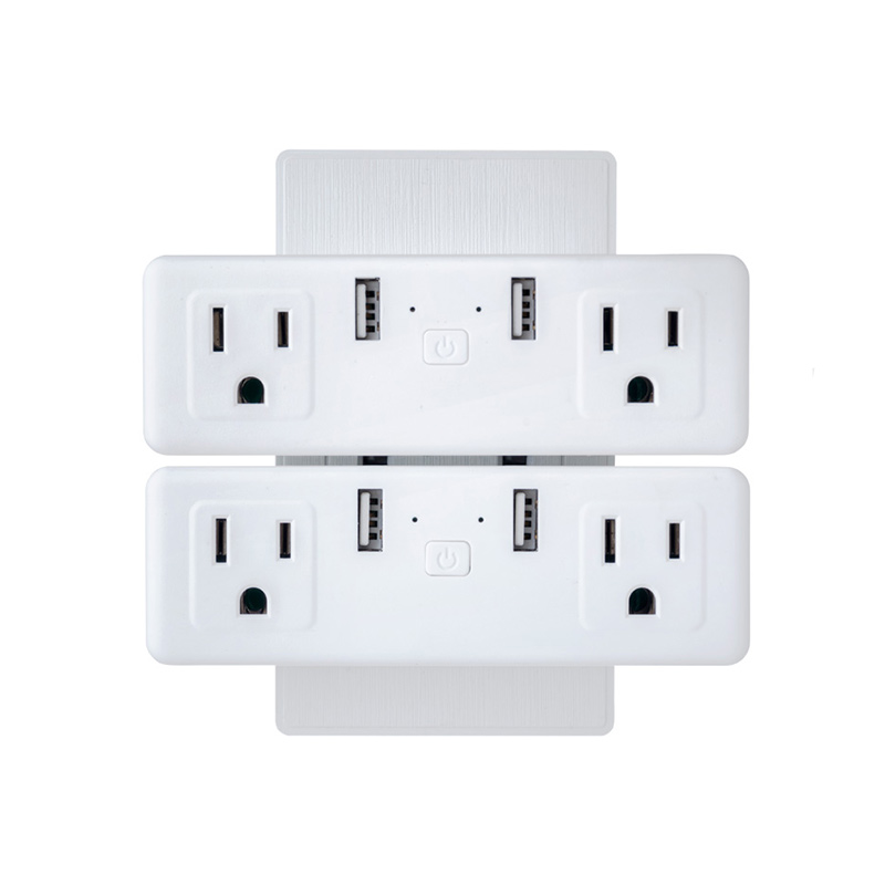 factory low price Wifi Controlled Light Switch - SIMATOP D1 Smart Plug Double Sockets 2*USB 10A Smart Home Remote Control with Timer Function, 1-Pack – SIMATOP