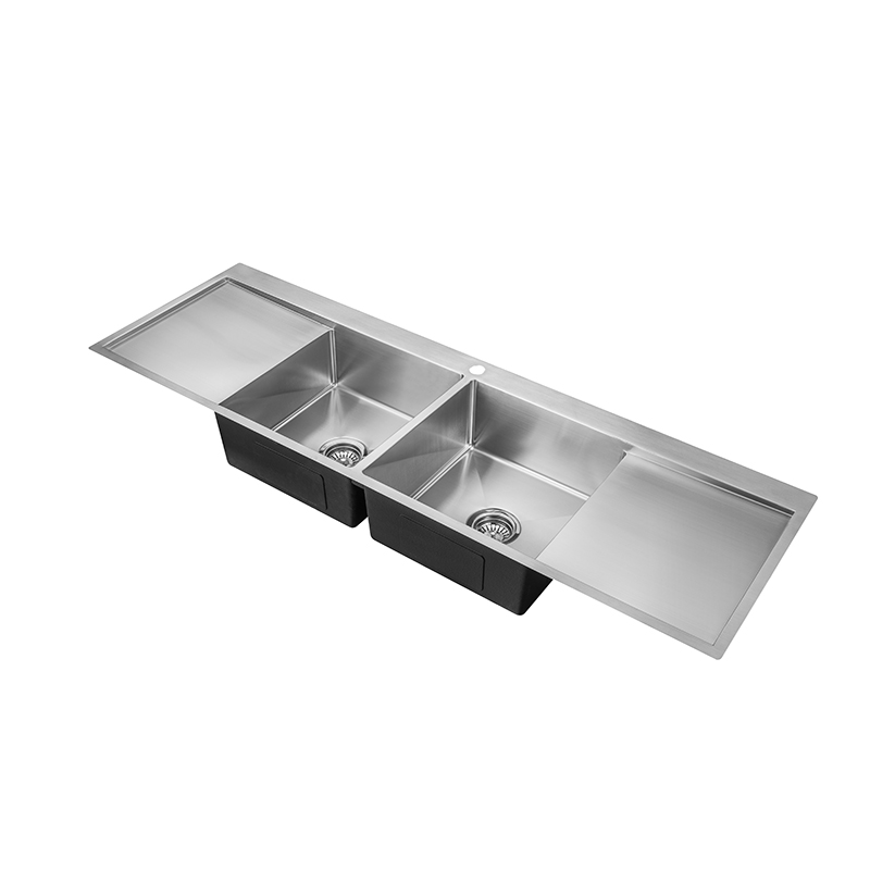 Hot Sale Stainless Steel 304 Handmade Undermount/Topmoount Kitchen Sink Single Bowl/Double bowl with Drainboard