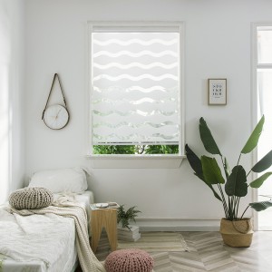 Popular Wave Style Zebra Blinds Customized Roller Shades for Home Decorate