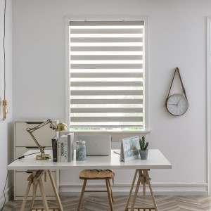 Hot saleBall And Chain Zebra Roller Blinds- Customized Blackout Electric Double-Layer Zebra Blinds Waterproof Polyester Fabric Free Dimming Roller Blinds – Sisheng