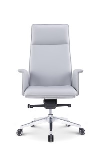 CH-330A |Բարձր մեջքով մոխրագույն կաշվե գրասենյակային աթոռ