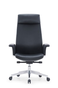 CH-360A |Boss-stol i skinn med høy rygg